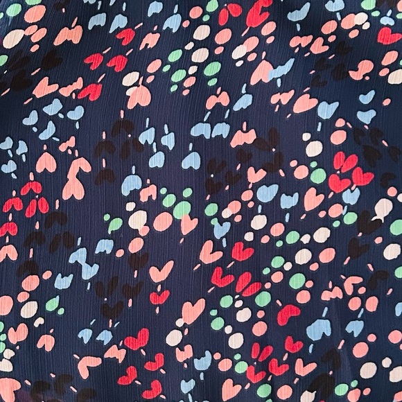 Ted Baker Casidee Heart Print Puff Sleeve Chiffon Mini Dress, Size US 6 - Picture 7 of 12